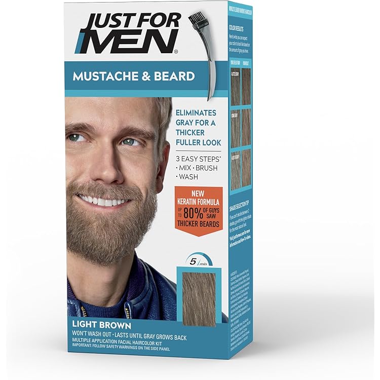 Amazon | Just for Men Brush-In Color Gel for Mustache & Beard